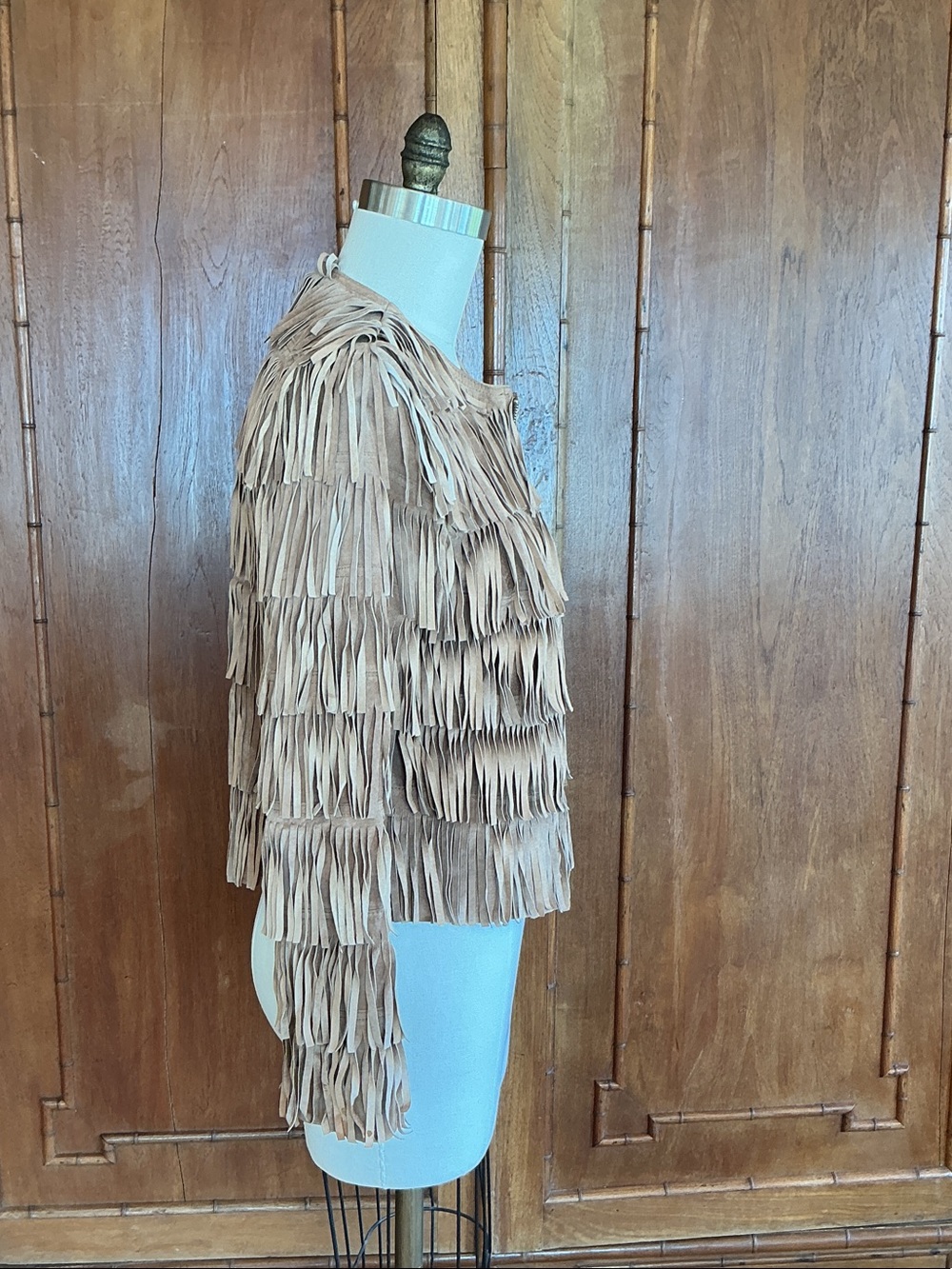 Fringed Suede Jacket - Natural, by Berer2 - Picture 2 of 10